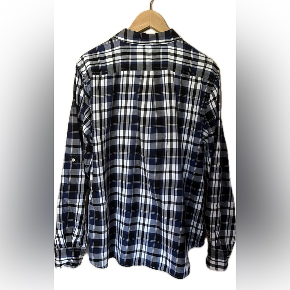 Woman’s shirt blouse blue plaid Ralph Lauren XXL NWT - Picture 3 of 9